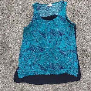 Pixley mixed material sleeveless blouse